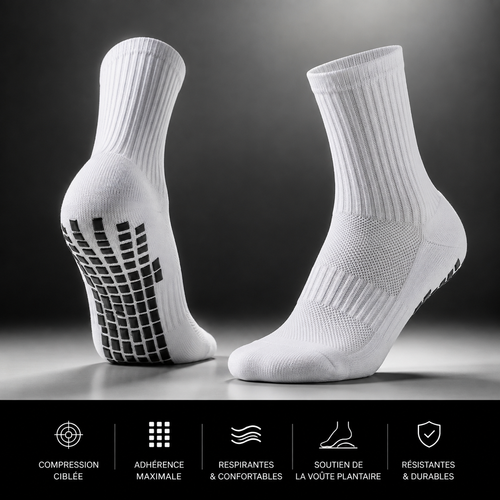 Chaussettes grip de compression — Blanc