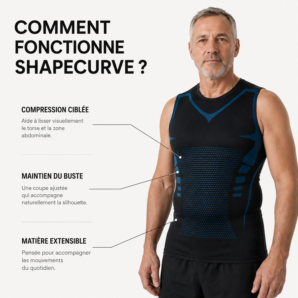 ShapeCurve™ Débardeur | Maintien ciblé • Léger & discret