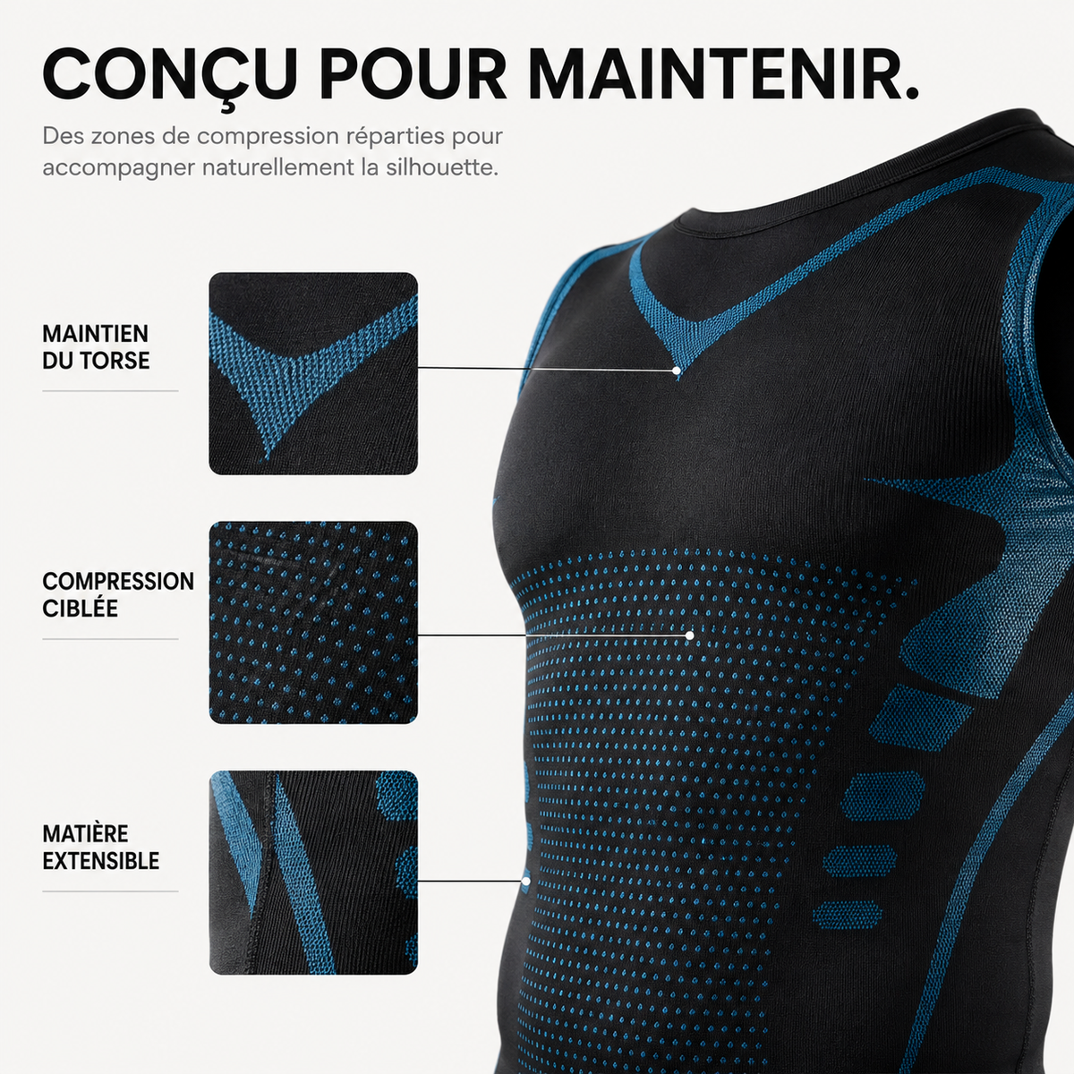ShapeCurve™ Débardeur | Maintien ciblé • Léger & discret